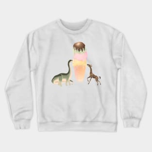 long-necked ice cream social Crewneck Sweatshirt